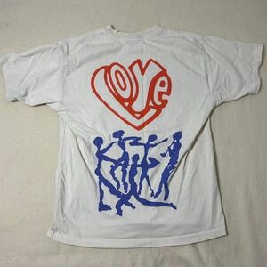 OBEY 'Love Over Hate' Mens T-shirt Size Small Beige